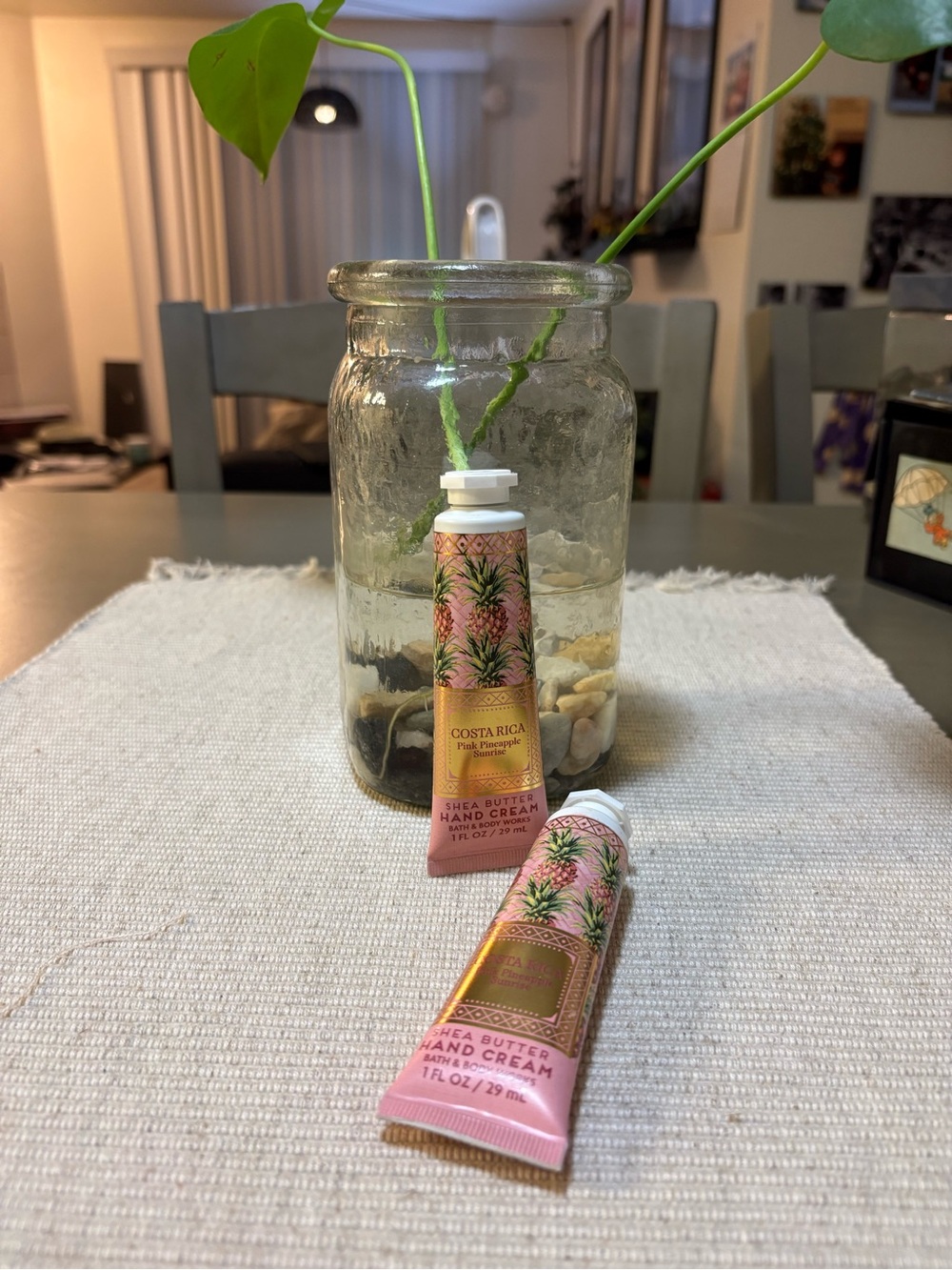 2 Shea Butter Hand Cream Tube travel size - Pink Pineapple Design